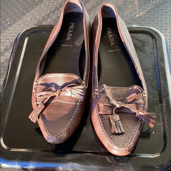 Prada Authentic Genuine Leather Brown size 40 - Picture 2 of 8